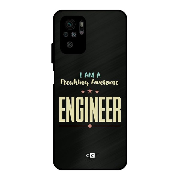Awesome Engineer Metal Back Case for Redmi Note 10