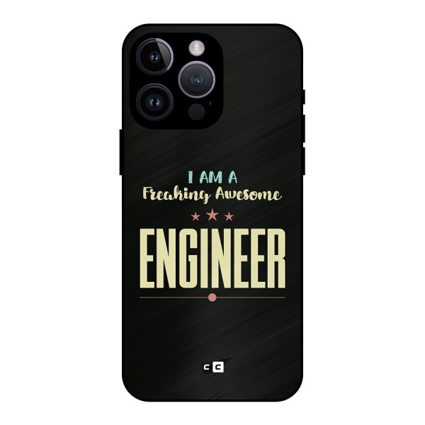 Awesome Engineer Metal Back Case for iPhone 14 Pro Max