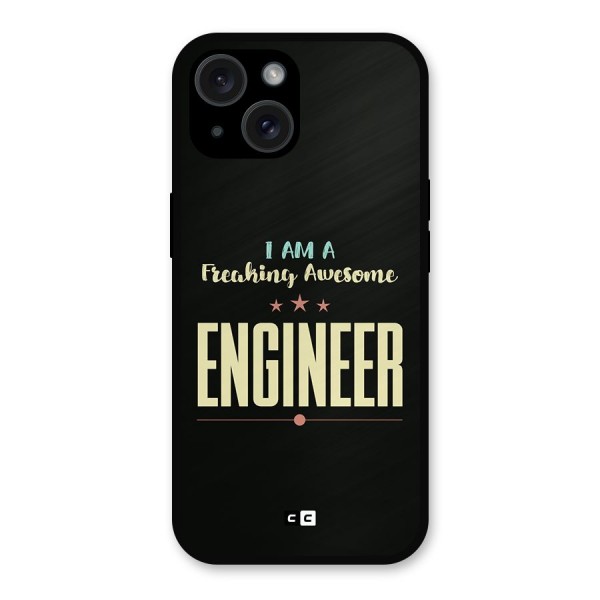 Awesome Engineer Metal Back Case for iPhone 15