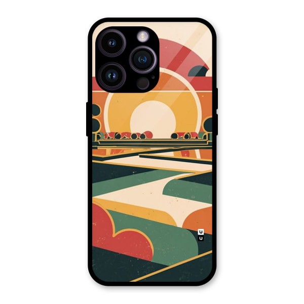 Awesome Geomatric Art Glass Back Case for iPhone 14 Pro Max