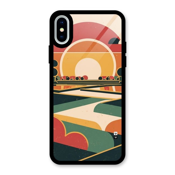 Awesome Geomatric Art Glass Back Case for iPhone X