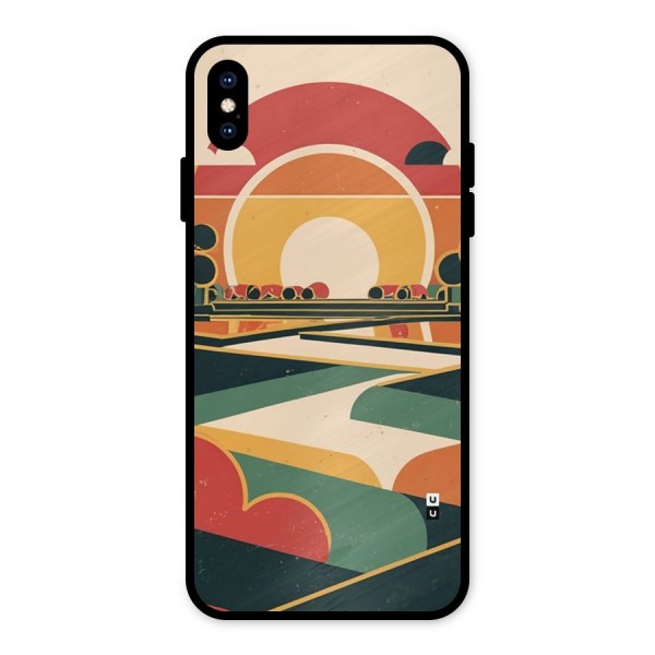 Awesome Geomatric Art Metal Back Case for iPhone XS Max