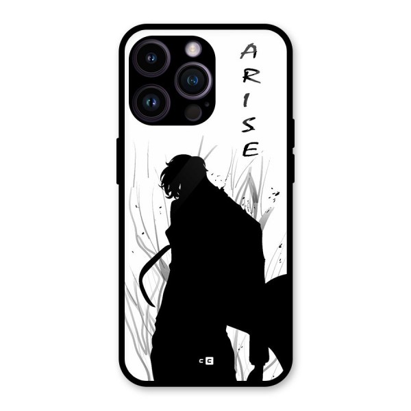 Awesome Jinwoo Arise Glass Back Case for iPhone 14 Pro Max