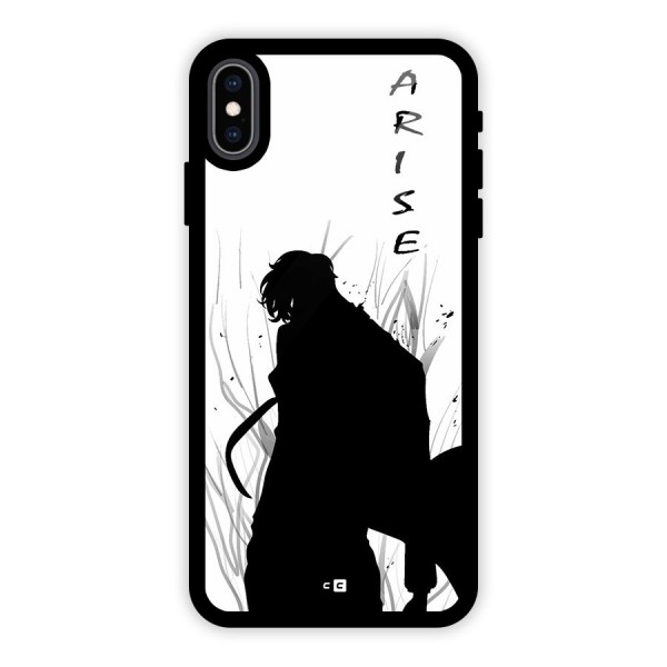 Awesome Jinwoo Arise Glass Back Case for iPhone XS Max