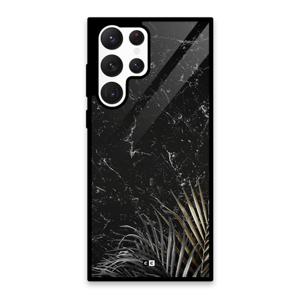 Awesome Royal Marble Glass Back Case for Galaxy S22 Ultra 5G