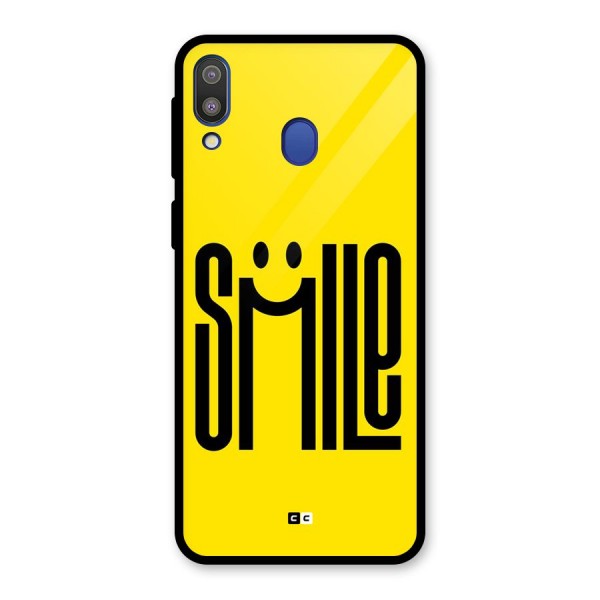 Awesome Smile Glass Back Case for Galaxy M20
