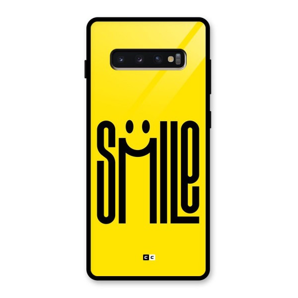 Awesome Smile Glass Back Case for Galaxy S10 Plus