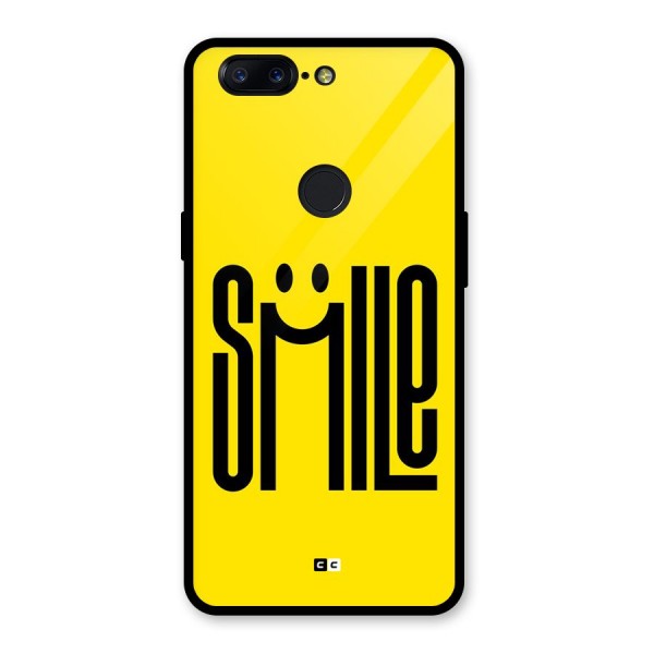 Awesome Smile Glass Back Case for OnePlus 5T