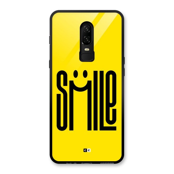 Awesome Smile Glass Back Case for OnePlus 6