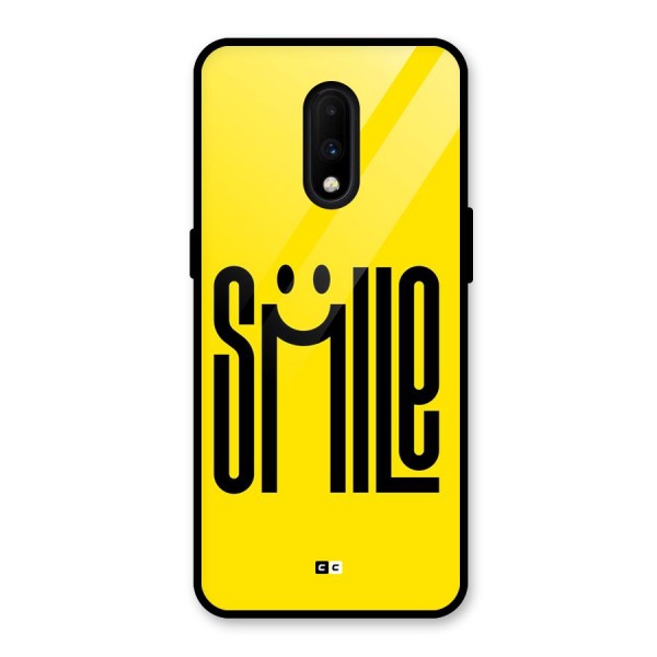 Awesome Smile Glass Back Case for OnePlus 7