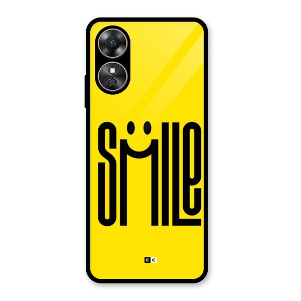 Awesome Smile Glass Back Case for Oppo A17