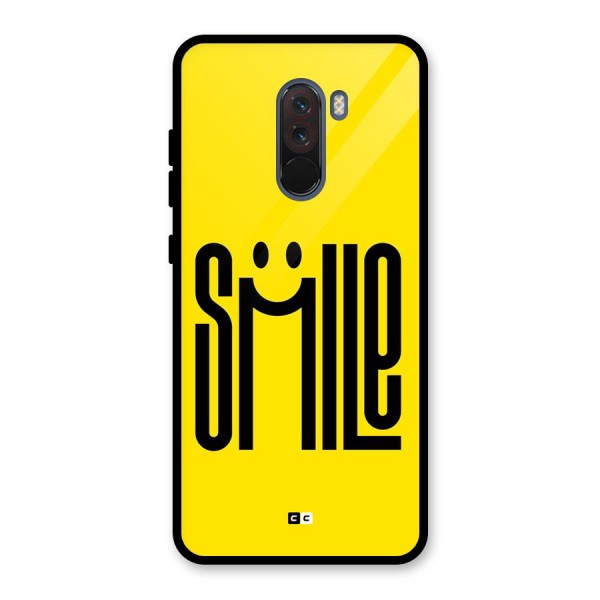 Awesome Smile Glass Back Case for Poco F1