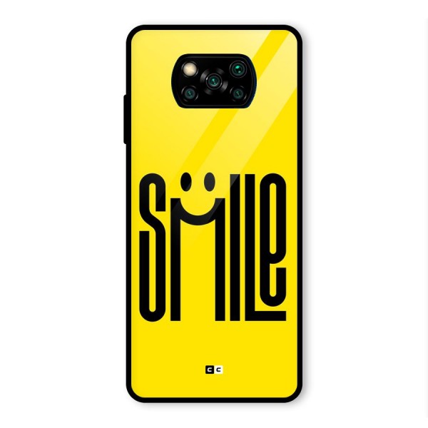 Awesome Smile Glass Back Case for Poco X3 Pro