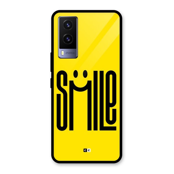 Awesome Smile Glass Back Case for Vivo V21e 5G