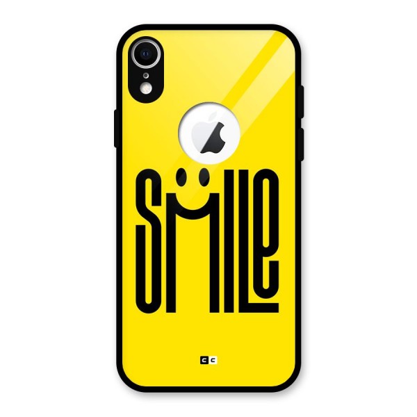 Awesome Smile Glass Back Case for iPhone XR Logo Cut