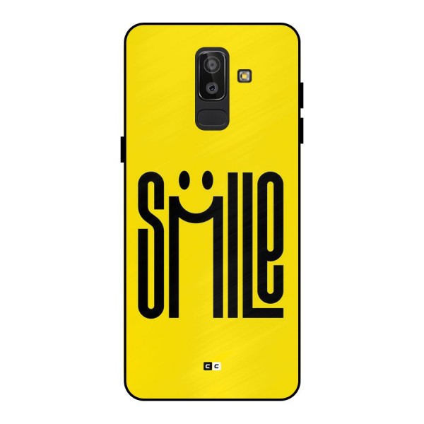 Awesome Smile Metal Back Case for Galaxy J8