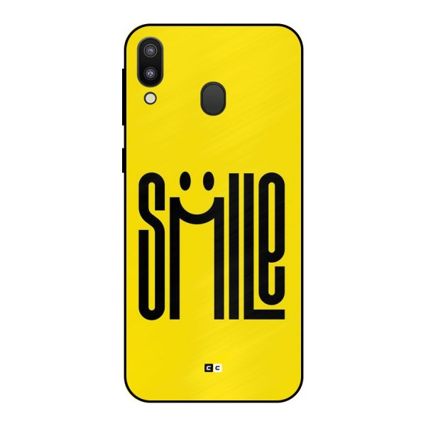 Awesome Smile Metal Back Case for Galaxy M20