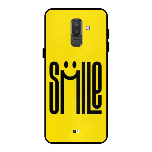 Awesome Smile Metal Back Case for Galaxy On8 (2018)