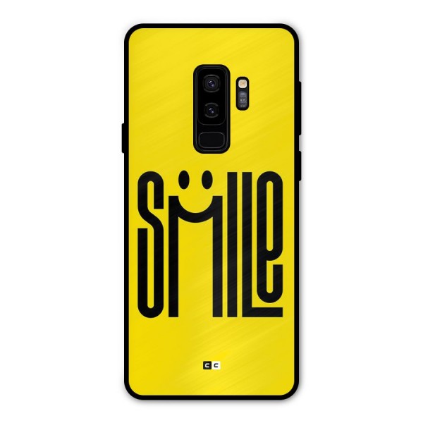 Awesome Smile Metal Back Case for Galaxy S9 Plus