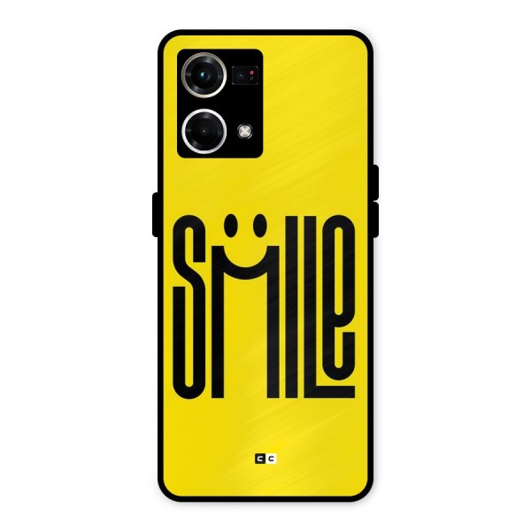 Awesome Smile Metal Back Case for Oppo F21 Pro 4G