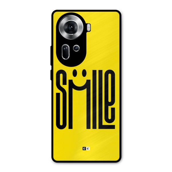 Awesome Smile Metal Back Case for Oppo Reno11 5G