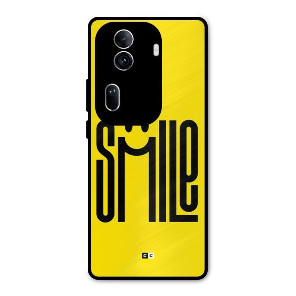 Awesome Smile Metal Back Case for Oppo Reno11 Pro 5G