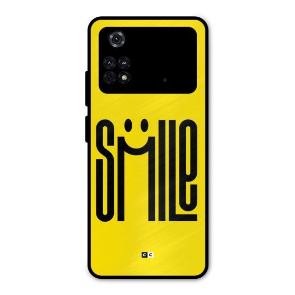 Awesome Smile Metal Back Case for Poco M4 Pro 4G