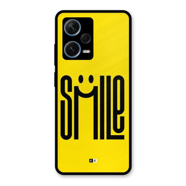 Awesome Smile Metal Back Case for Redmi Note 12 Pro Plus 5G