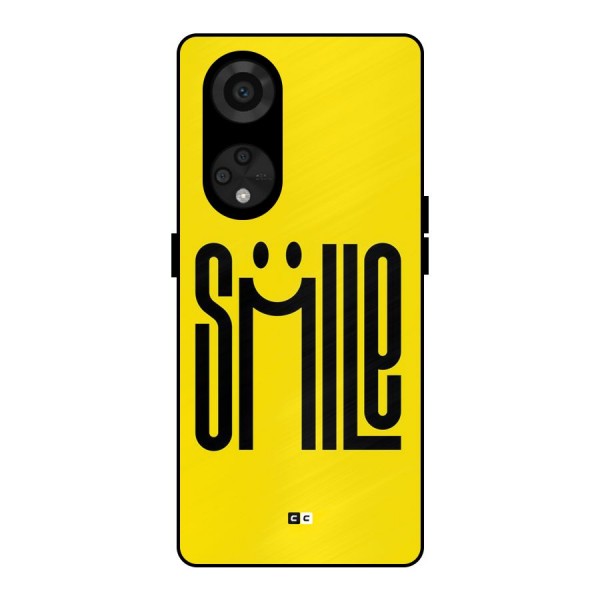 Awesome Smile Metal Back Case for Reno8 T 5G