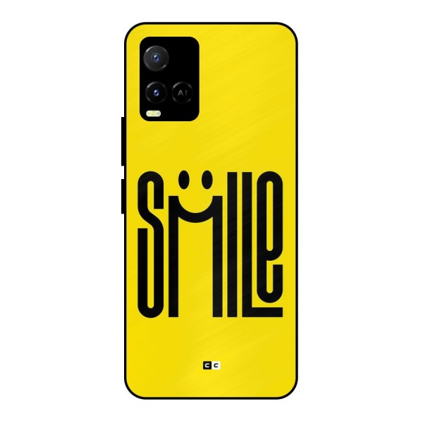 Awesome Smile Metal Back Case for Vivo Y21 2021