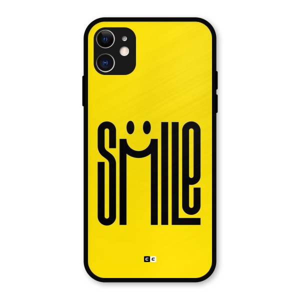 Awesome Smile Metal Back Case for iPhone 11