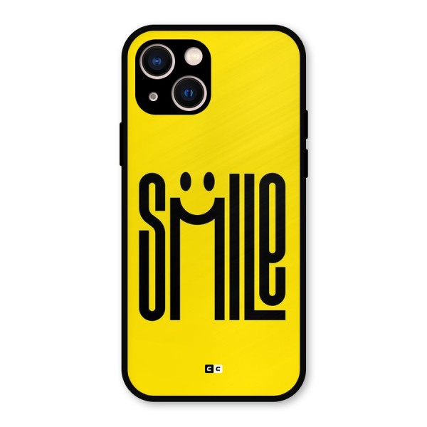 Awesome Smile Metal Back Case for iPhone 13