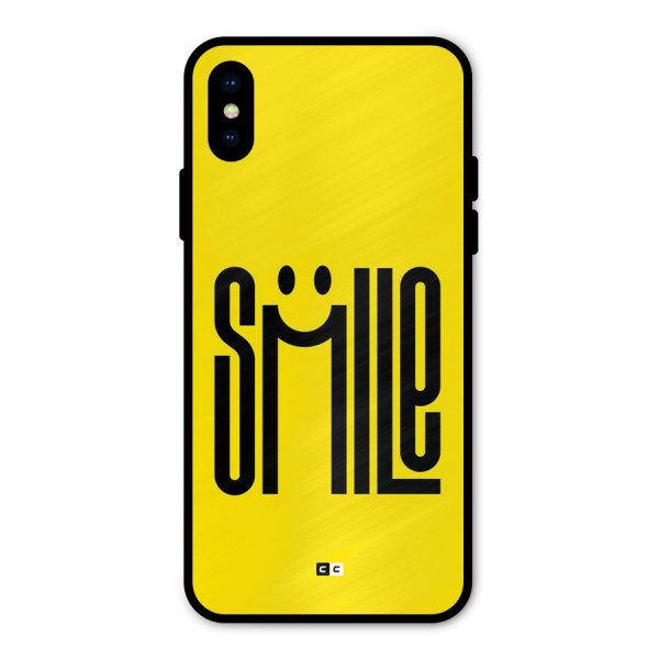 Awesome Smile Metal Back Case for iPhone X