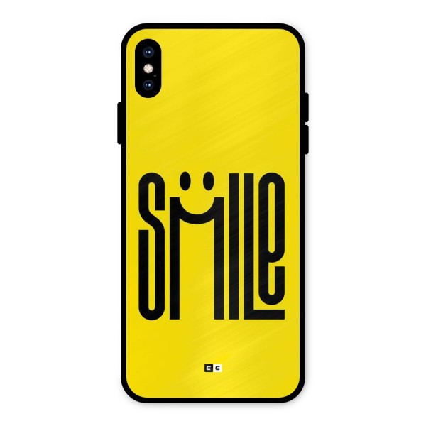 Awesome Smile Metal Back Case for iPhone XS Max
