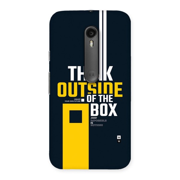 Awesome Think Out Side Back Case for Moto G3
