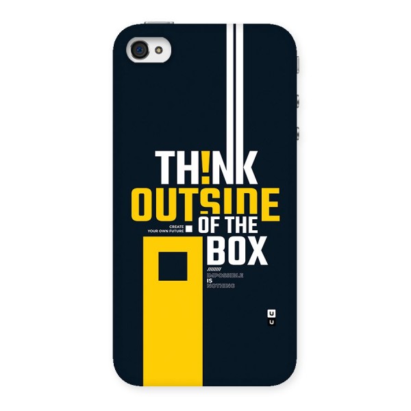 Awesome Think Out Side Back Case for iPhone 4 4s