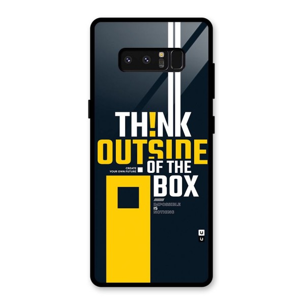 Awesome Think Out Side Glass Back Case for Galaxy Note 8