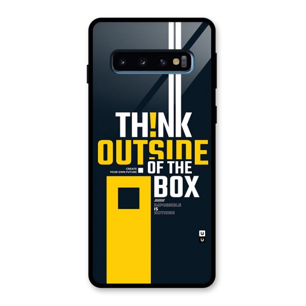 Awesome Think Out Side Glass Back Case for Galaxy S10