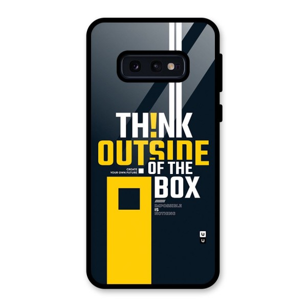 Awesome Think Out Side Glass Back Case for Galaxy S10e