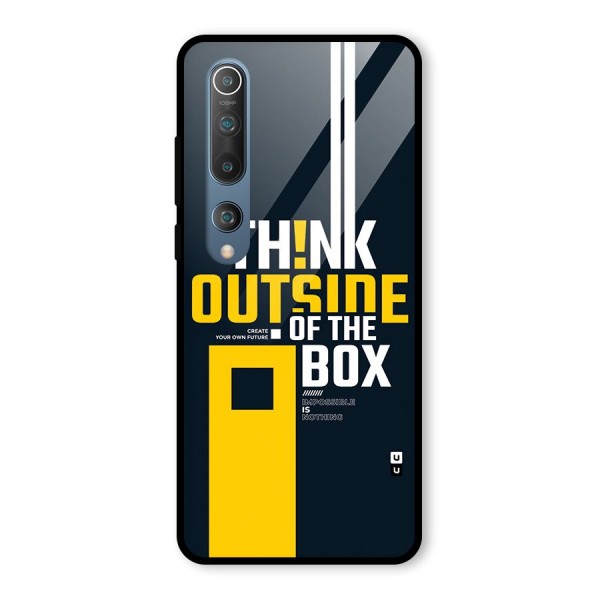 Awesome Think Out Side Glass Back Case for Mi 10