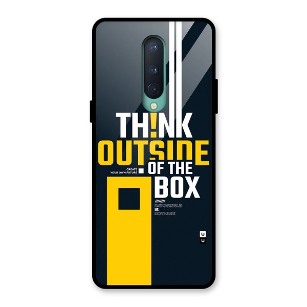Awesome Think Out Side Glass Back Case for OnePlus 8