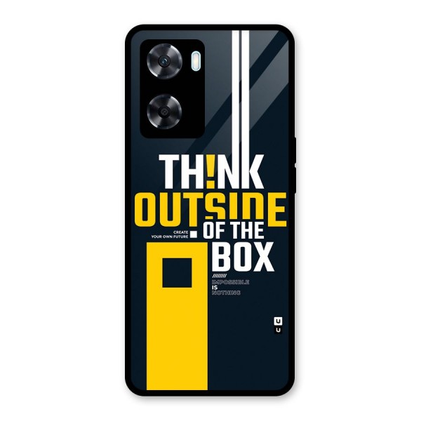 Awesome Think Out Side Glass Back Case for Oppo A77