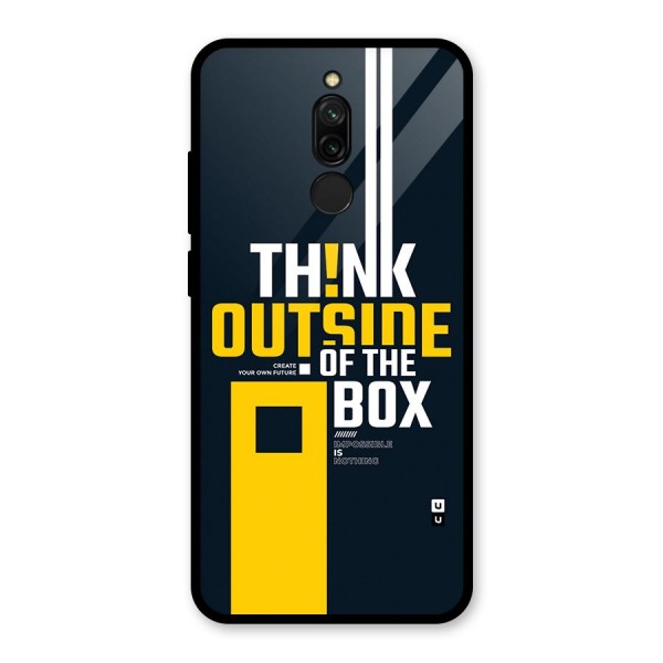 Awesome Think Out Side Glass Back Case for Redmi 8