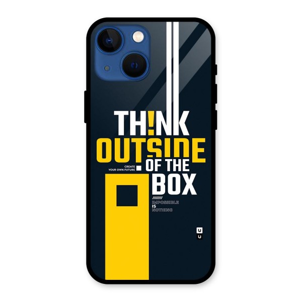 Awesome Think Out Side Glass Back Case for iPhone 13 Mini