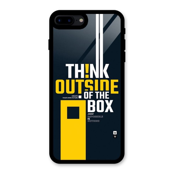 Awesome Think Out Side Glass Back Case for iPhone 8 Plus