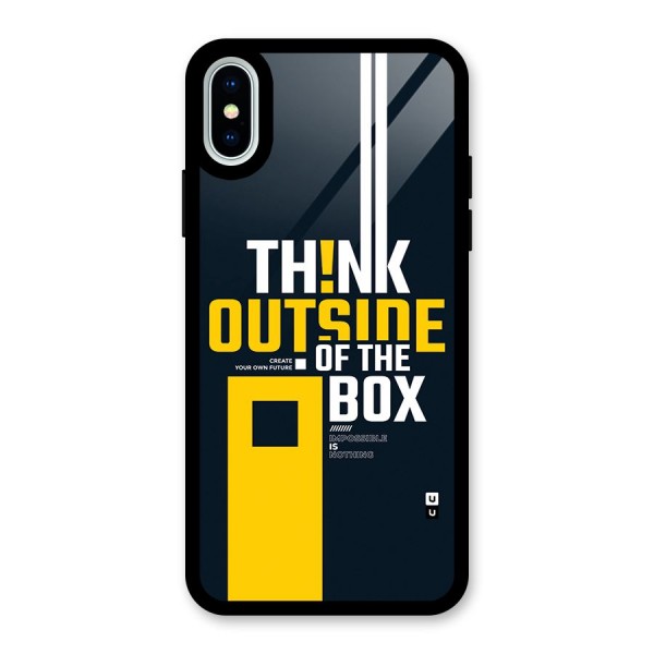 Awesome Think Out Side Glass Back Case for iPhone X