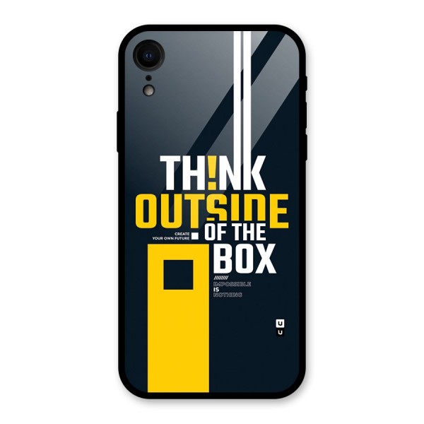 Awesome Think Out Side Glass Back Case for iPhone XR