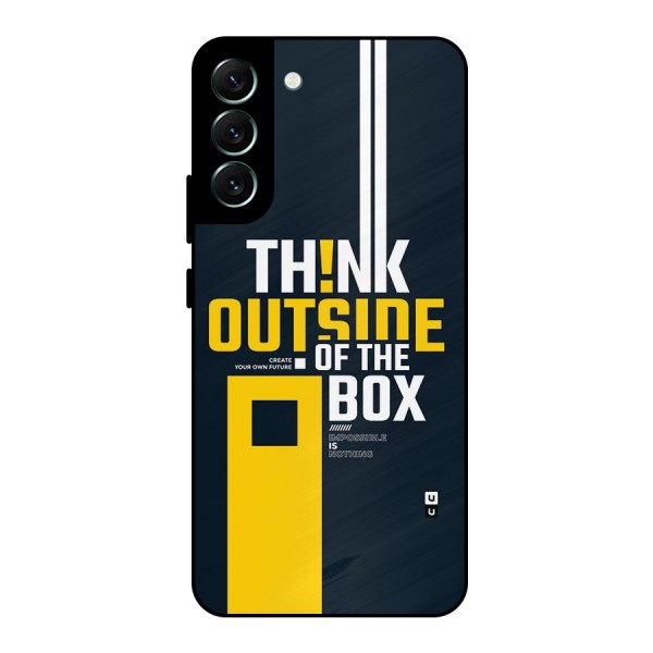 Awesome Think Out Side Metal Back Case for Galaxy S22 Plus 5G