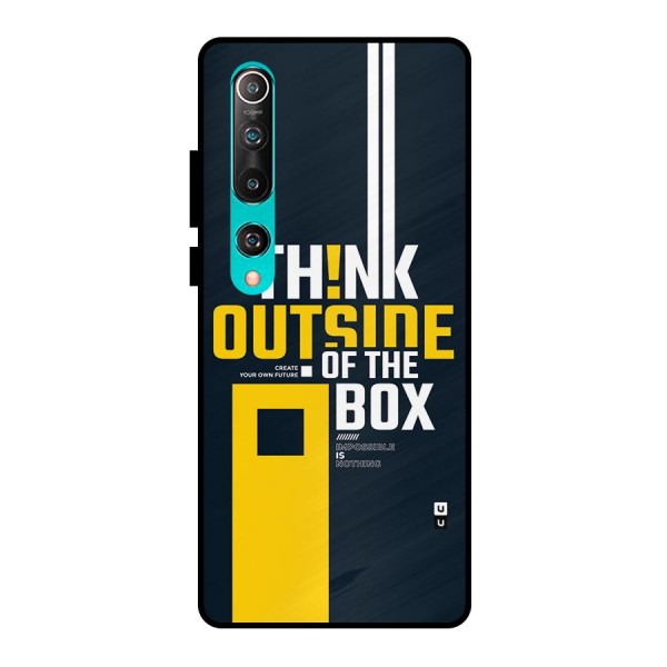 Awesome Think Out Side Metal Back Case for Mi 10