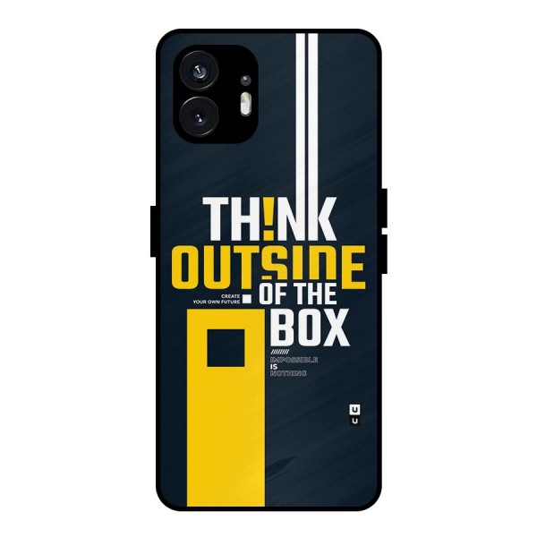 Awesome Think Out Side Metal Back Case for Nothing Phone 2
